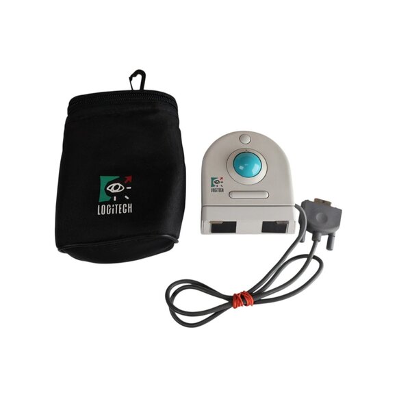 Logitech TrackMan Portable Clip On Trackball (DB9 Serial) with Case - Picture 1 of 11